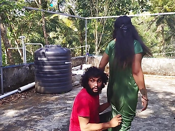 Mallu lovers Vaishnavy and Sharun Raj get wild in hot outdoor doggy-style dissemble almost hot and steamy nipple dissemble