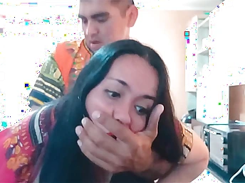 Kellyhotwifejoseigna & Kellyhotwife1: Indian step-mom & son-in-law realize naughty in the kitchen