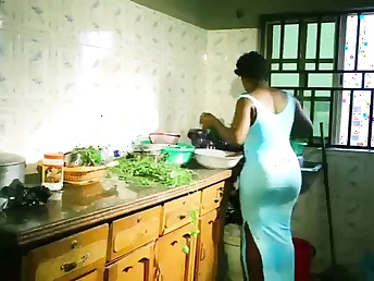 My Village Beau's acquaintance gives me his assets and I give him mine - Nigerian sex industry starlet with an afro-fashion hj!