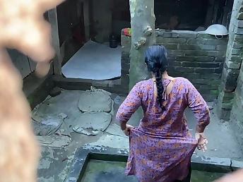 Desi Aunty & Stepson get ultra-kinky with each other's taut snatch outdoor