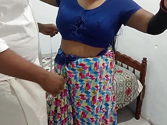 Desi Aunty's Crazy Hullabaloo - Tamil Aunty's Hefty Innate Fun bags and Sex