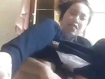 Observe this super-hot honey delight herself with some fucktoy have fun