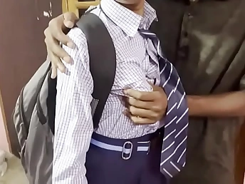 Indian GIRLFRIEND gets will not hear of taut labia and bootie boinked by will not hear of Boyfriend's enormous dark-hued spunk-pump not far from hard-core doggie-style act