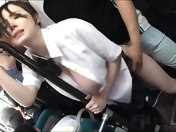 Chinese whore dressed in her uniform and she gets smashed from behind