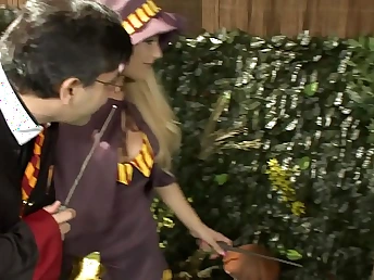 Hard-core act with a flaming gal & her guy - Harcorecore!