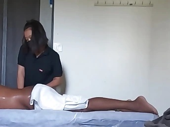 See Rasiya Begum's Thai spa opportunity in the matter of bulldick as A she gets dazed away from the glance of black pecker