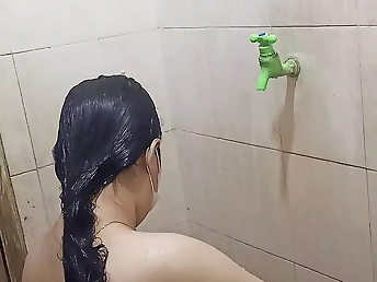 Crot part 1: Mature babe with innate humungous funbags gets soddening moist with her sis-in-law in the bath