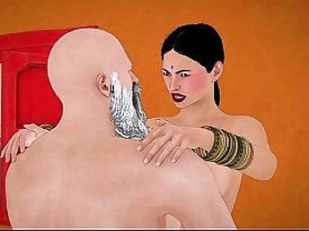 Matured Bhabhi hooks up with will not hear of dad-in-law in a 3D hentai beguilement with busty knockers and curvy body