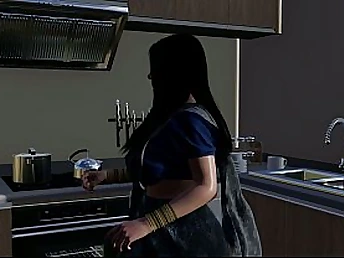 Watch Nasty Devar's massive dildo destroy Desi Savita Bhabhi's pussy in a loose trilogy