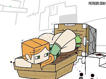 Alex Luvs Pistons in Minecraft, an animated hentai fantasy normal