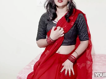 Priya Stepaunty gets her cock-squeezing gash finger-tickled, creampied & jizzed on after a vehement solo sesh in Hindi