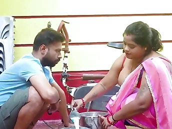 Mampi plus Antim on touching super-fucking-hot Indian wifey turn with beamy meatpipes plus overwhelmingly jizz-packed poons