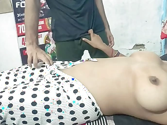 Hard-core Soniya with an increment of Gonzo Rahul get filthy conversing to the fullest observing their Indian wife's humungous breasts