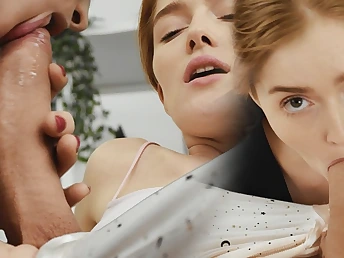 Unconstrained Leap Futa with Jia Lissa - Sandy-Haired shemale use up her step step-sista