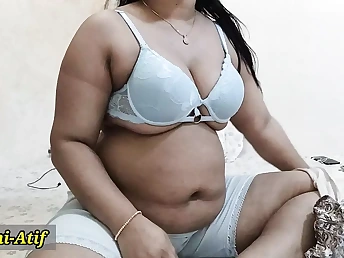 Desi aunty Roshni-Atif gets her taut twat banged firm by her husband in a marketable night out