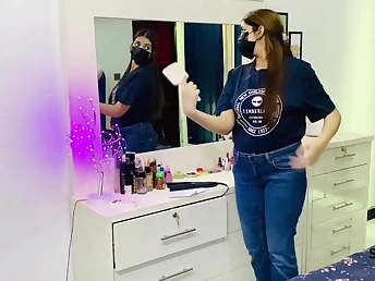 Sara khanPH, my insane Chinese manager, plumbed stiff with her large mammories juggling